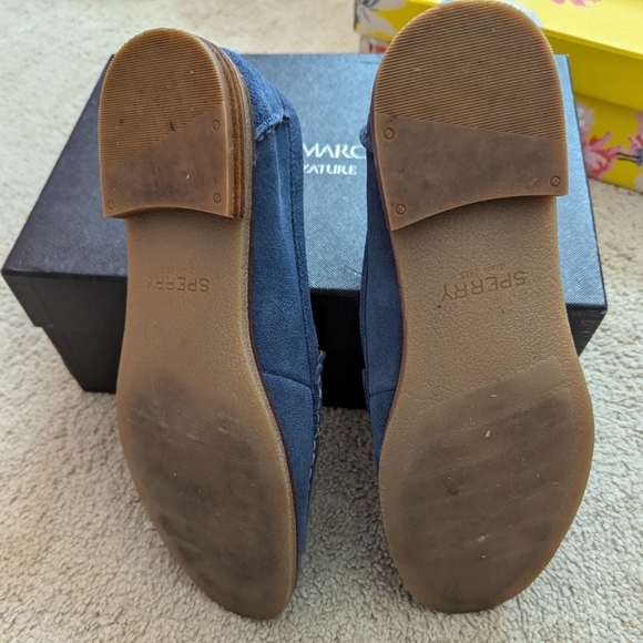 Sperry Topsider Blue Suede Loafers - Picture 4 of 4